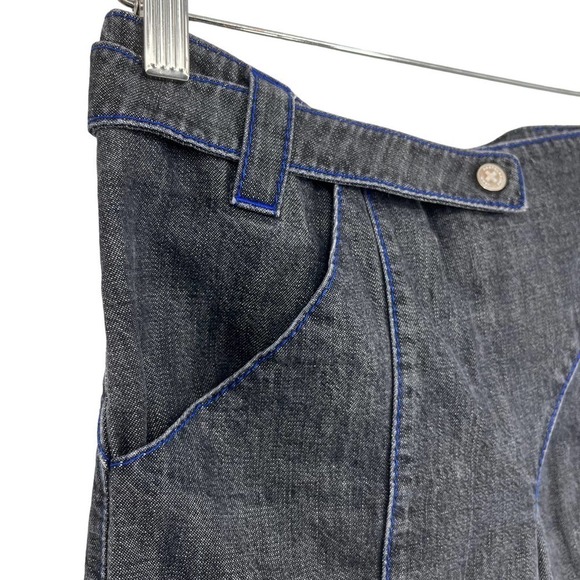 Vintage Y2K Jean Charles Castelbajac Jeans Flare Leg Gray/Black 42 - Picture 4 of 9